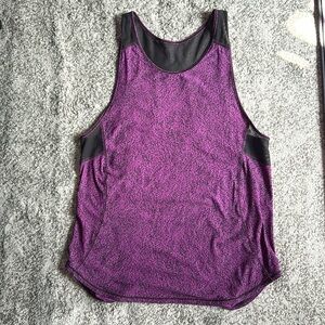 Lululemon purple/black racerback tank size 6